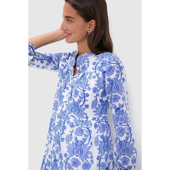 RO'S GARDEN Exclusive Bluefanny Rio Midi Dress Size M NWT Retail $200 Tuckernuck - Picture 6 of 8